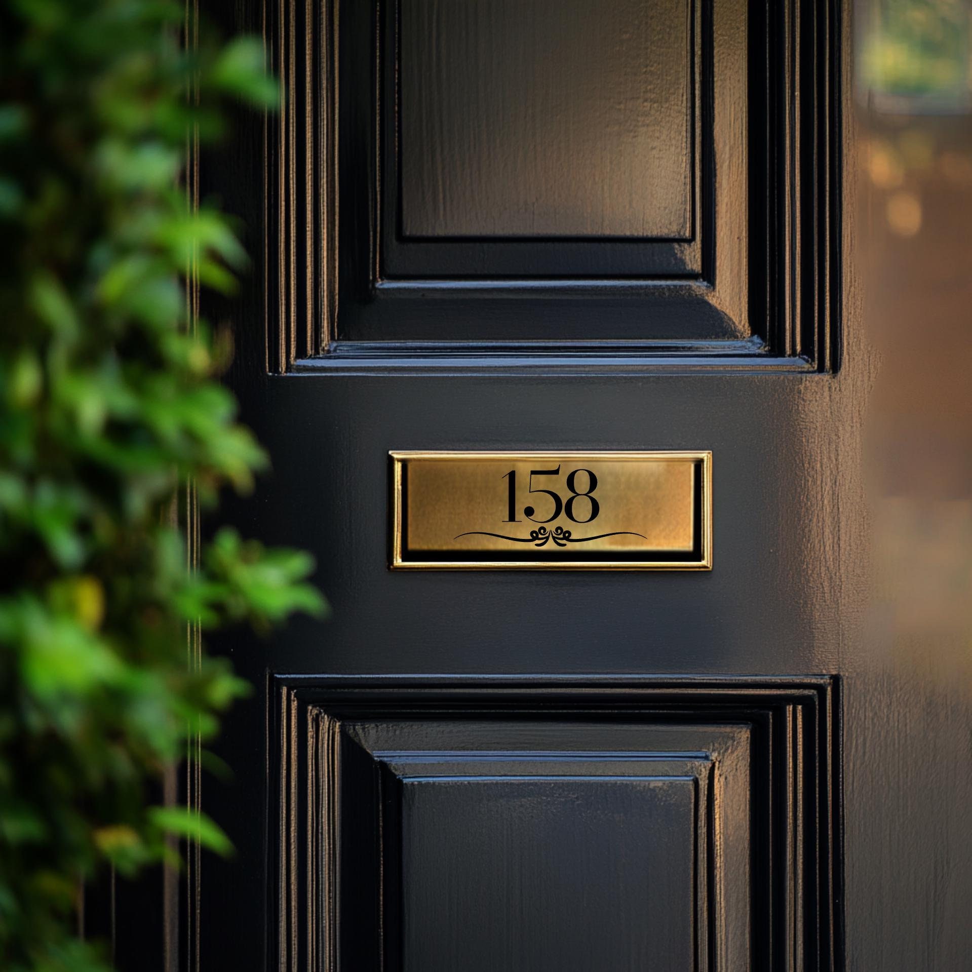 House Number Vinyl Decal, Letterbox & Postbox Sticker, Font Door Sign ...