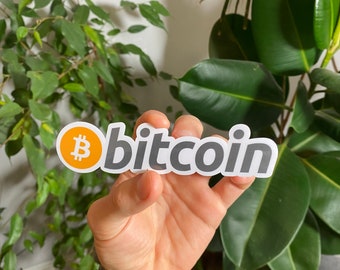 1x Bitcoin Logo Sticker, Dishwasher Safe Cryptocurrency Sticker, BTC Logo Vinyl Decal, Crypto Gifts, Doge, Pepe, Ethereum, Solana, Cardano