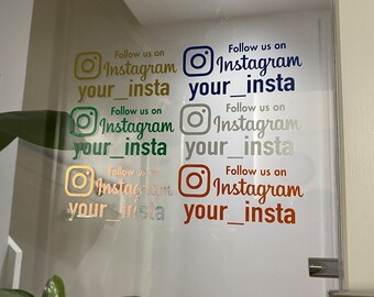 3x Small Personalised Social Media Tags, Car Window / Bumper Sticker Vinyl Decal, Business Name Advertising Label, Insta Handle, TikTok, FB
