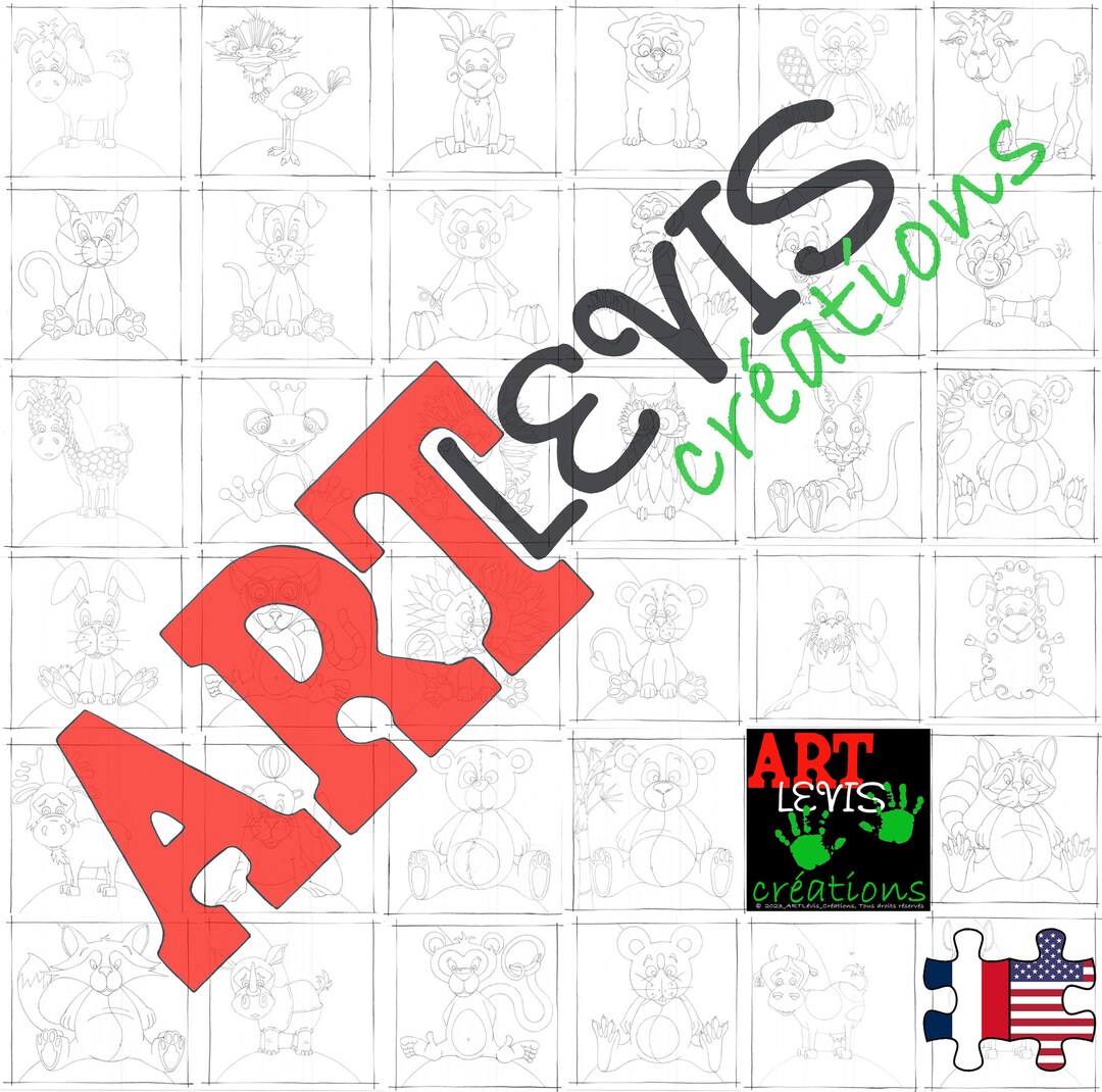 Ebook Coloring Book Printable Art Animal Drawing Etsy