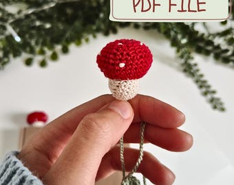 Patrón de marcapáginas de hongo a crochet / Patrón de marcapáginas a crochet / Patrón de marcapáginas / Accesorio para libros / Patrón de marcapáginas a crochet estético