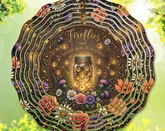 Luciérnaga PNG / Molinillo de viento PNG / Molinillo de flores / Flores PNG / Luciérnagas y noches en el porche / Sublimación de primavera / Descarga digital