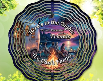 Camping Wind Spinner PNG, Campfire Night Sublimation Design, Lakeside Campsite Garden Spinner, Outdoor Decor, DIY Gift Digital Download