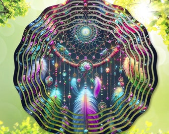 Dream Catcher PNG / Wind Spinner Png / Celestial PNG / Sublimation Design / Feather png / DIY Gift / Yard Spinner (Digital Download)