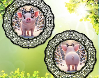 Świnka PNG / Wiatraczek PNG / Dwustronny png / Sublimacja Świnki / Wiatraczek ogrodowy z przodu i z tyłu / Przełomowa Świnka (Pobranie cyfrowe)