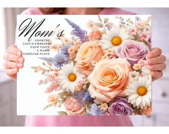 Mom Cutting Board PNG, Floral Sublimation Design, Cutting Board PNG, Mothers Day Chopping Board File Design DIY Gift (Digital Download)