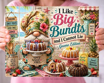 Kabouter, png / snijplank voor bakken / png / I Like Big Bundts and I Can't Lie / Zomerkeukendecor / Sublimatieontwerp (digitale download)