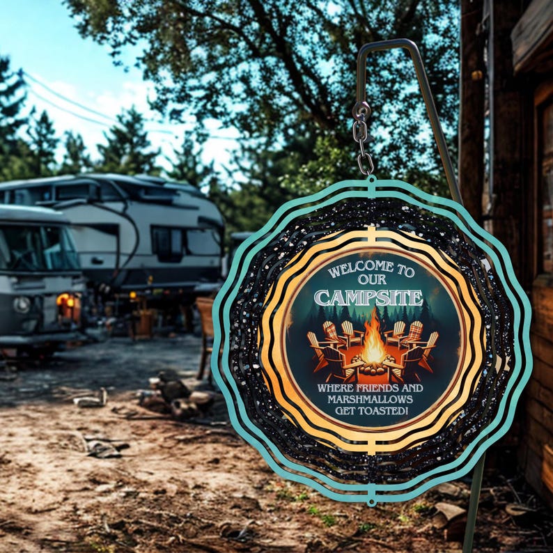 Camping Wind Spinner PNG: Campsite Sublimation, Where Friends and ...