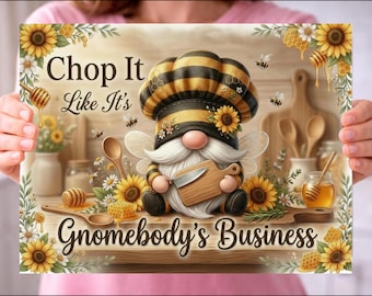 Gnome Cutting Board PNG, Bumblebee Sublimation Design, Cutting Board PNG Flower Chopping Board File Design DIY Gift (Digital Download)