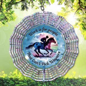 Toupie à vent cheval de course PNG, sublimation équine, toupie de jardin pour chevaux, le travail est destiné aux personnes qui ne peuvent pas choisir les gagnants, téléchargement numérique, cadeau bricolage