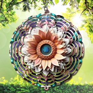 Sonnenblume Wind Spinner PNG, Blumen Sublimationsdesign, Blumengarten Spinner Vorlage, DIY Geschenk, digitaler Download Blumenhof Dekor