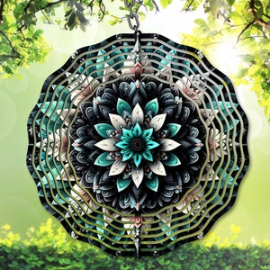 3D detaillierte Mandala Wind Spinner PNG, bunte Sublimation png, Mandala Garten Kunst Spinner, Vorlage PNG, digitaler Download, DIY Geschenkidee