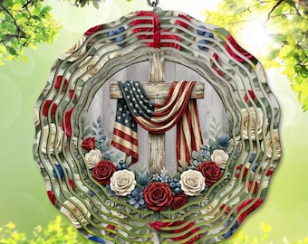 4th of July PNG / Wind Spinner PNG / Cross PNG / Independence Day png / Red White and Blue png / Sublimation Template / Digital Download