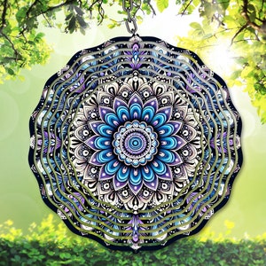 3D detaillierte Mandala Wind Spinner PNG, bunte Sublimation png, Mandala Garten Kunst Spinner, Vorlage PNG, digitaler Download, DIY Geschenkidee