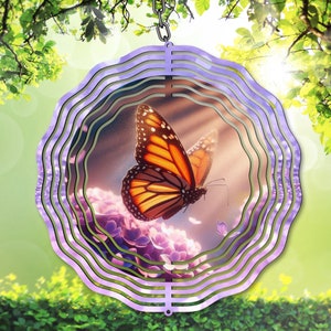Mariposa monarca PNG para sublimación en molino de viento, descarga digital, decoración natural para jardín, molino de viento para exteriores, descarga digital, regalo DIY