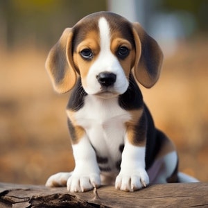 Beagle Puppy Field - Digital Art, Avatar, AI Generated Art, Stock Photo