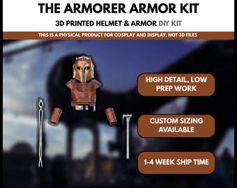 Conjunto de armadura de armero mandaloriano, kit de bricolaje impreso en 3D para cosplay de Star Wars