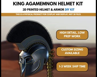 Kit de bricolaje para el casco de Agamenón: accesorio impreso en 3D de la Odisea 2026, réplica del rey griego para cosplay.