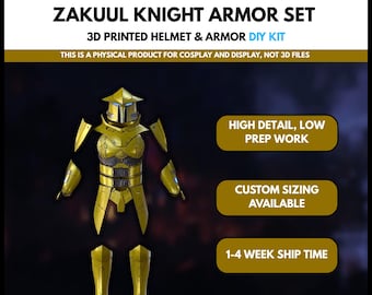 Conjunto de armadura de caballero Zakuul impreso en 3D, kit de accesorios de cosplay para SWTOR Old Republic (hazlo tú mismo)