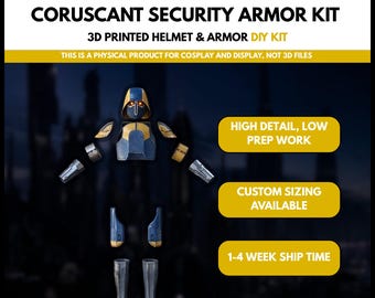 Kit de cosplay DIY de la armadura de la Guardia de Coruscant de Star Wars impreso en 3D para las Guerras Clon