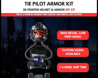 Kit de armadura de piloto TIE de Star Wars impreso en 3D para cosplay DIY de Star Wars