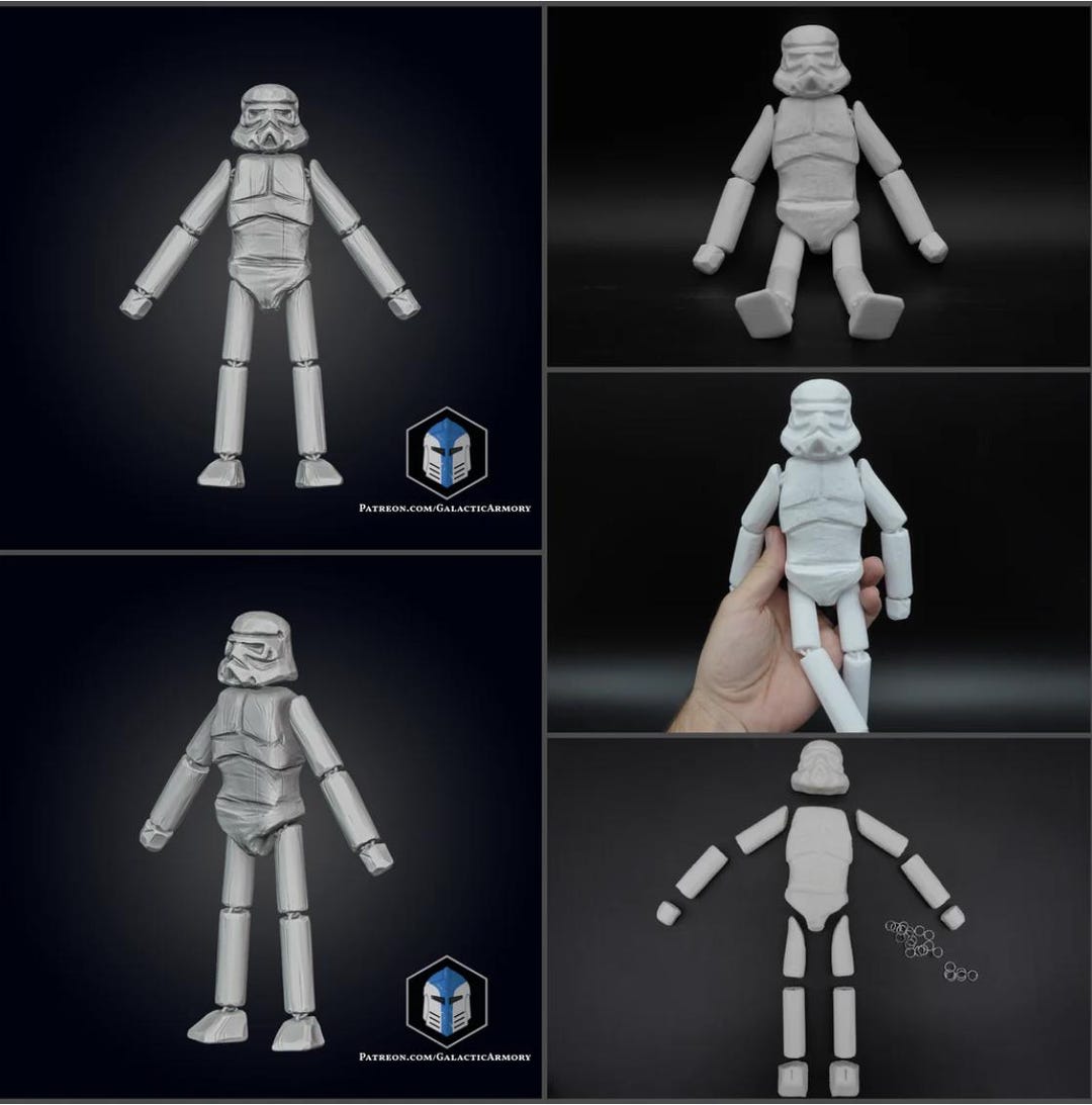 SW Stormtrooper Doll Rogue One 3D Print Only Etsy