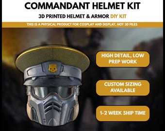 Commandant Officer Helmet — 3D Printed Tactical Sci-Fi Wearable DIY Prop Kit