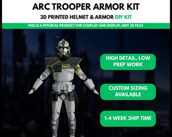 Kit de armadura de soldado ARC de Star Wars impreso en 3D, set de cosplay DIY de Clone Wars