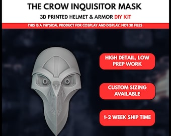 Kit de bricolaje de la máscara del Inquisidor Cuervo — Cosplay del Señor de las Sombras del Undécimo Hermano Maul impreso en 3D