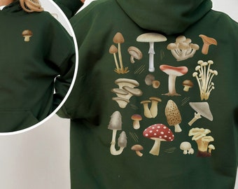 Mushroom Hoodie, Magic Mushroom, granola girl, weirdcore mushroom sweatshirt, herbology mushroom sweatshirt, forestcore, cottage core shirt