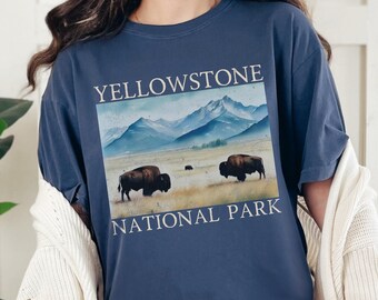 Yellowstone National Park tshirt, Yellowstone Shirt, Yellowstone Gift, National Park Shirt, Mountain Shirt, Wyoming Shirt, Buffalo Tee