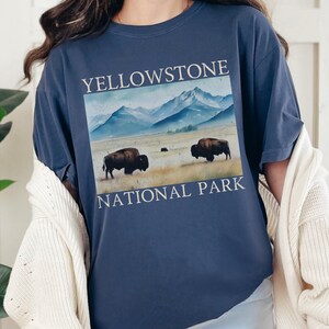 Yellowstone National Park tshirt, Yellowstone Shirt, Yellowstone Gift, National Park Shirt, Mountain Shirt, Wyoming Shirt, Buffalo Tee