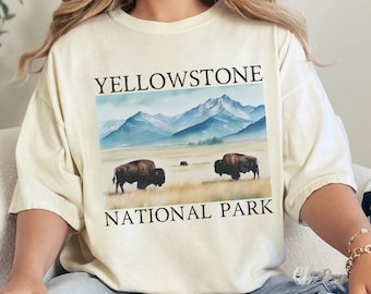 Yellowstone National Park tshirt, Yellowstone Shirt, Yellowstone Gift, National Park Shirt, Mountain Shirt, Wyoming Shirt, Buffalo Tee