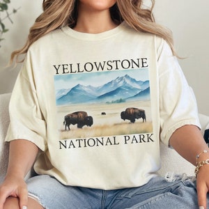 Yellowstone National Park tshirt, Yellowstone Shirt, Yellowstone Gift, National Park Shirt, Mountain Shirt, Wyoming Shirt, Buffalo Tee