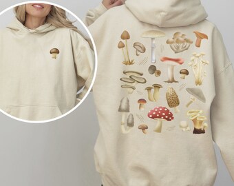 Mushroom Hoodie, Magic Mushroom, granola girl, weirdcore mushroom sweatshirt, herbology mushroom sweatshirt, forestcore, cottage core shirt