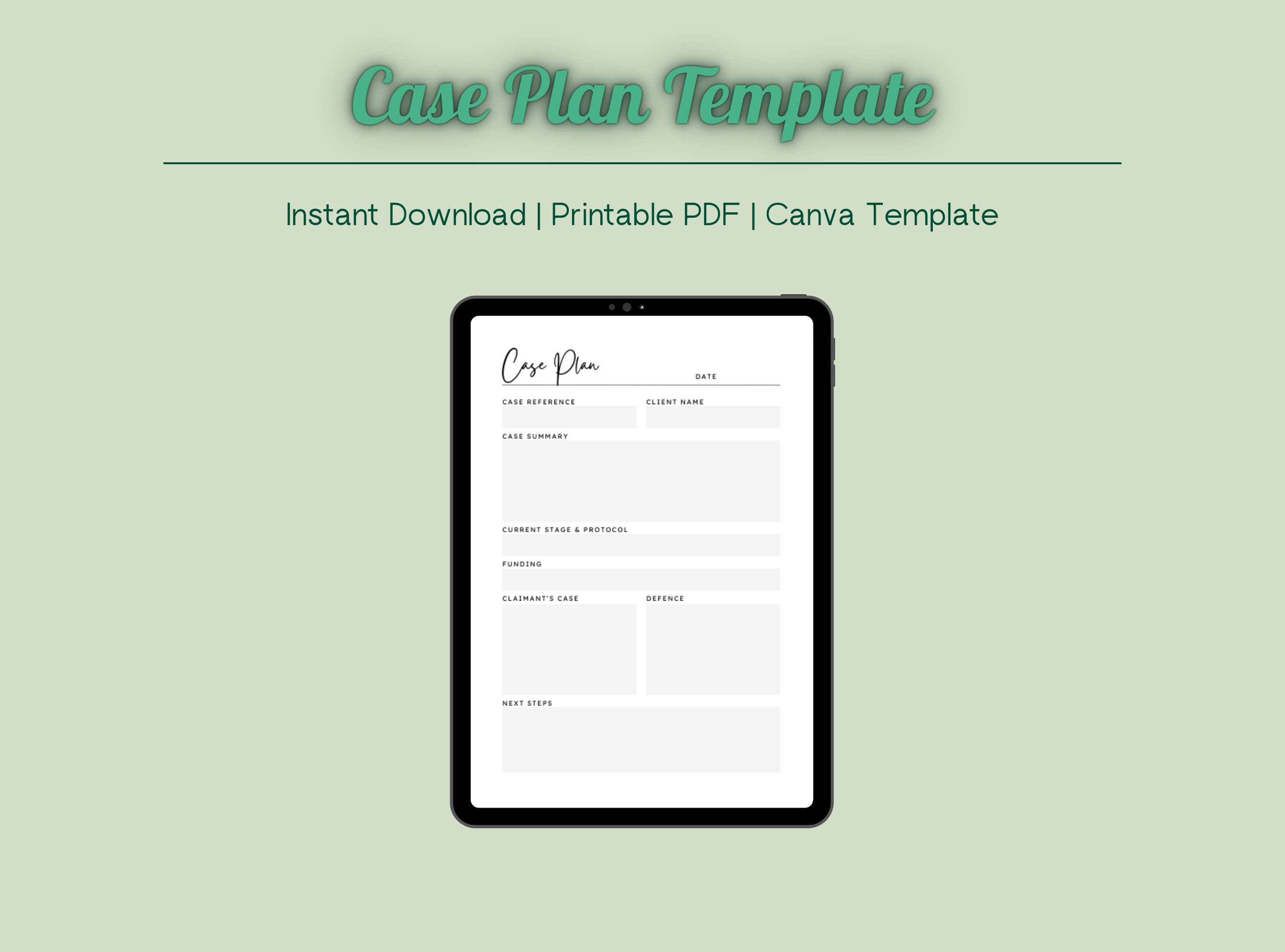 Case Plan Template Digital Planner for Solicitors Paralegal Planner Case Plan Template Digital Planner for Solicitors Paralegal Planner