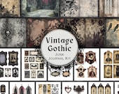 Vintage Gothic Junk Journal Kit | Victorian Ephemera (PDF & JPG)