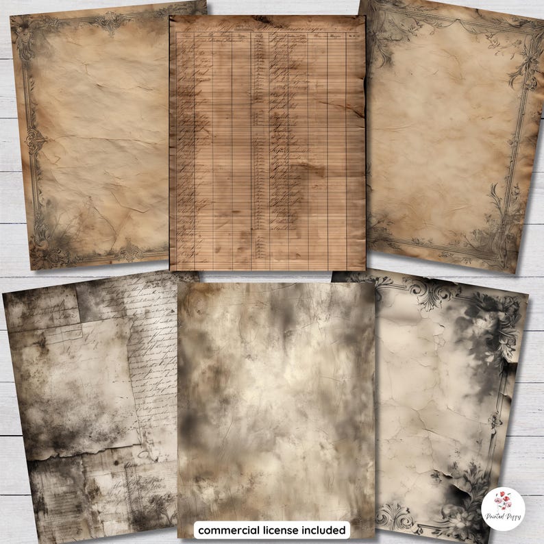 Vintage Grunge Digital Paper Mega Bundle (100 Pages) | Junk Journal ...