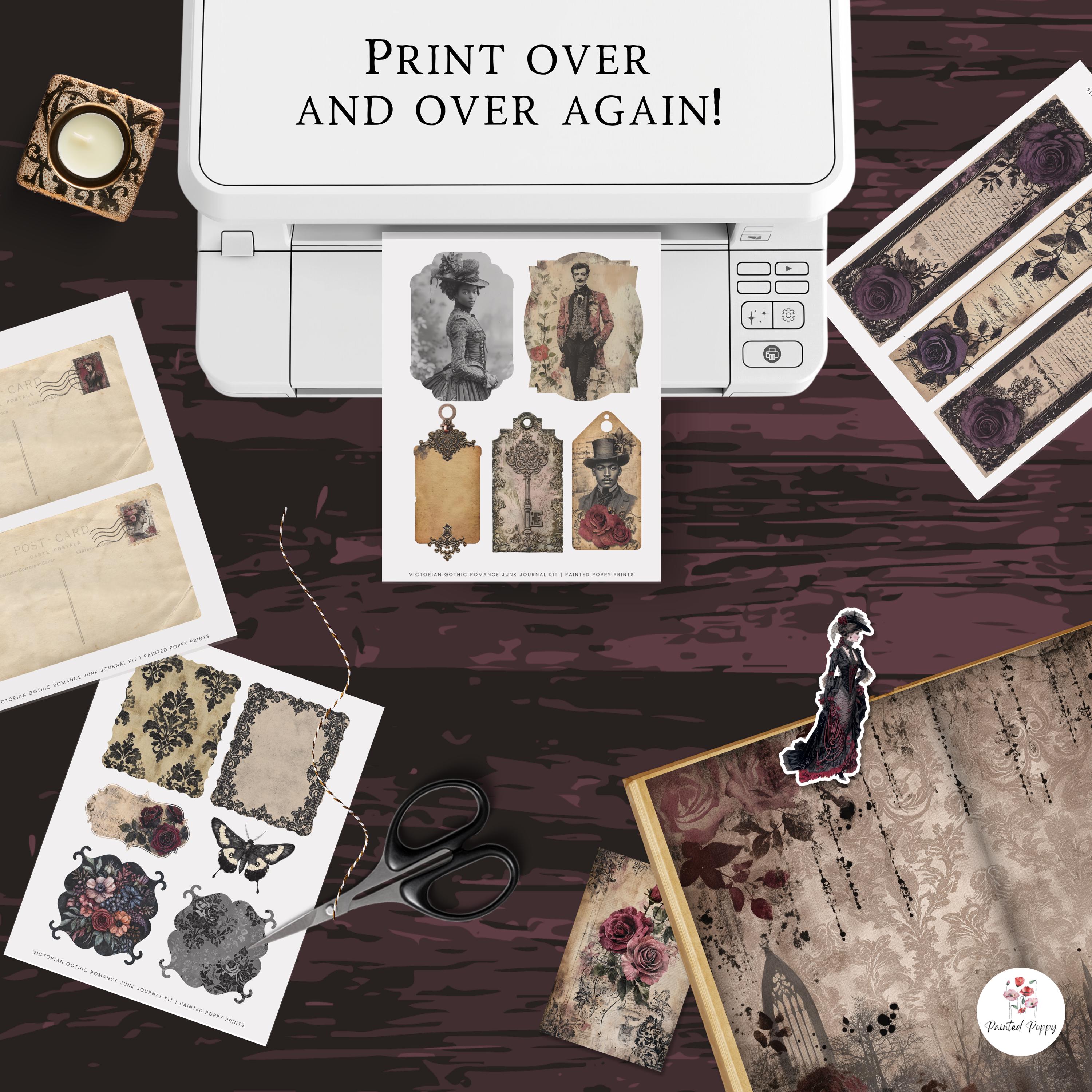 Victorian Gothic Junk Journal Kit | Vintage Ephemera (PDF & JPG) - Etsy