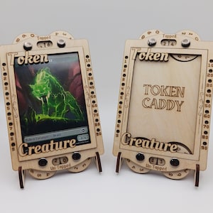 MTG Token Caddy BYO token contador universal dual 0-99 para criaturas giradas/enderezadas/invocadas enfermas