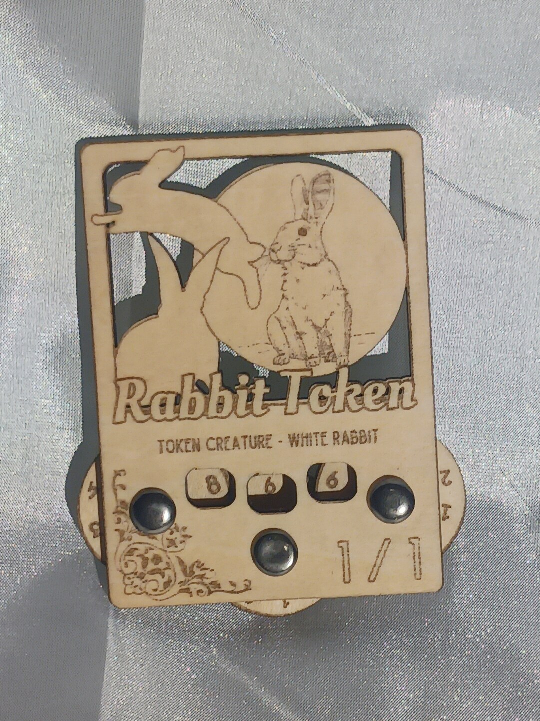 3 Digit 0999 Rabbit Token Counter Mtg Wood Proxy Etsy