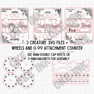 MTG Dual Token Counter SVG Bundle: Squirrel, Rabbit, Rat - Etsy Australia