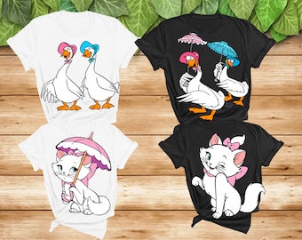 Cute Disney The Aristocats Marie T-shirt, Disney The Aristocats Geese Shirt, Disneyland Trip, Family Birthday Gift, Adult Kid Toddler Tee 1