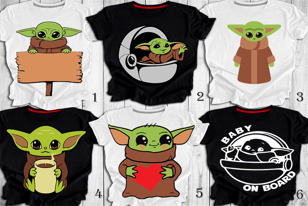 Baby Yoda Shirt for Kids Tee Funny Baby Yoda Shirt for Fans Disney