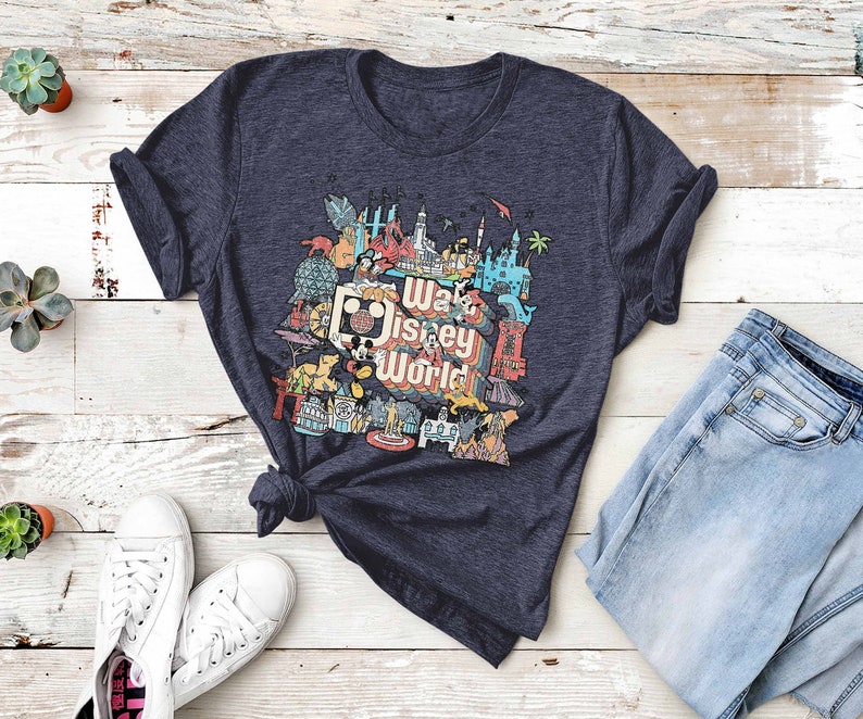 Retro Walt Disney World Shirt, Vintage Disneyworld Shirt, Mickey and
