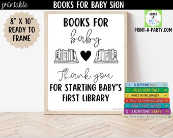 Książki do druku dla dzieci, znak dla dziecka, załóż pierwszą bibliotekę dla dziecka, znak na baby shower w formacie PDF