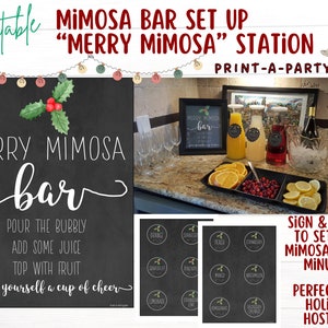 DIY MIMOSA BAR Setup For Holidays | Merry Mimosa Station | Christmas | Holiday | Cocktail Party | Mimosa Bar Kit | Weddings | Showers