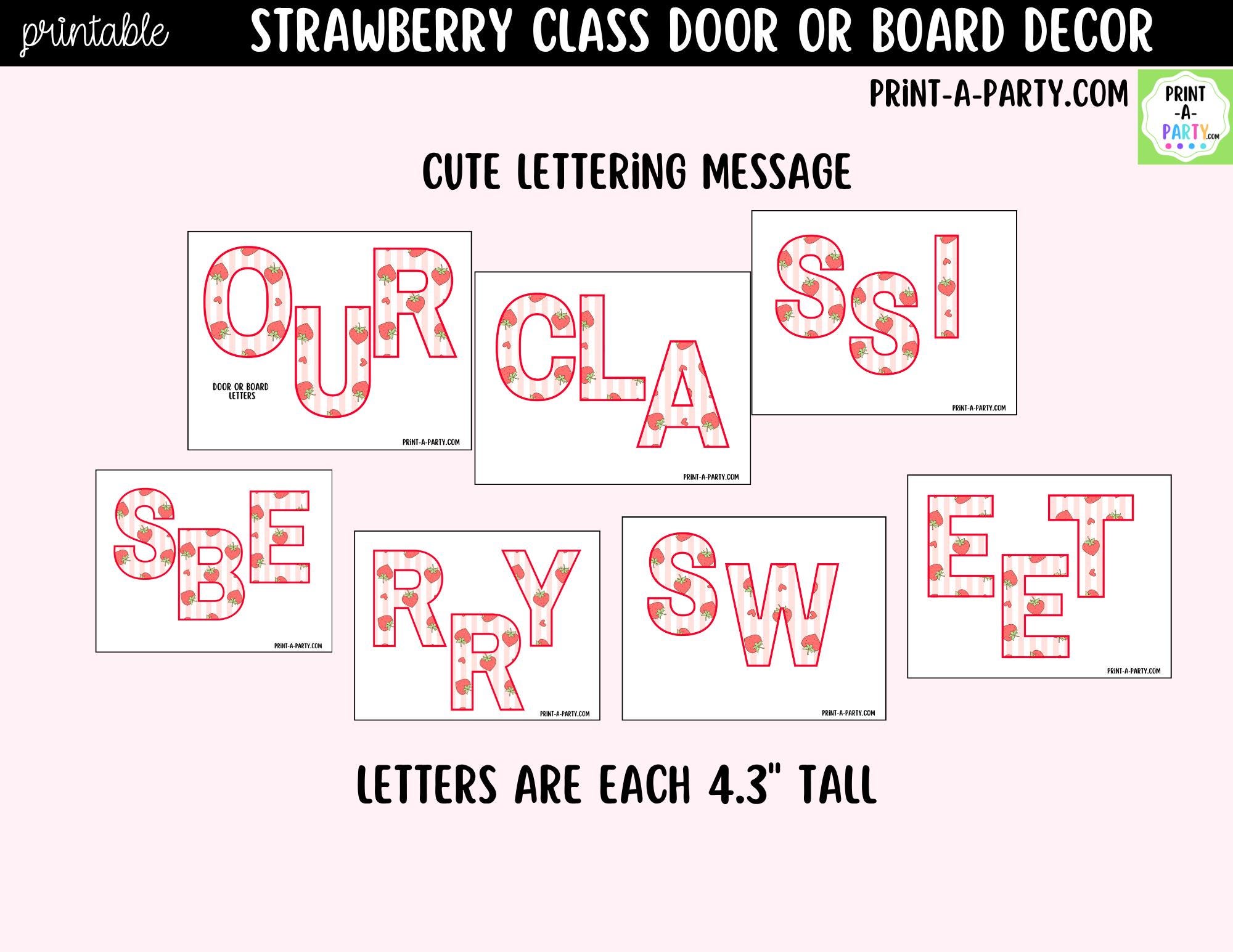 Strawberry Classroom Decor Kit: 