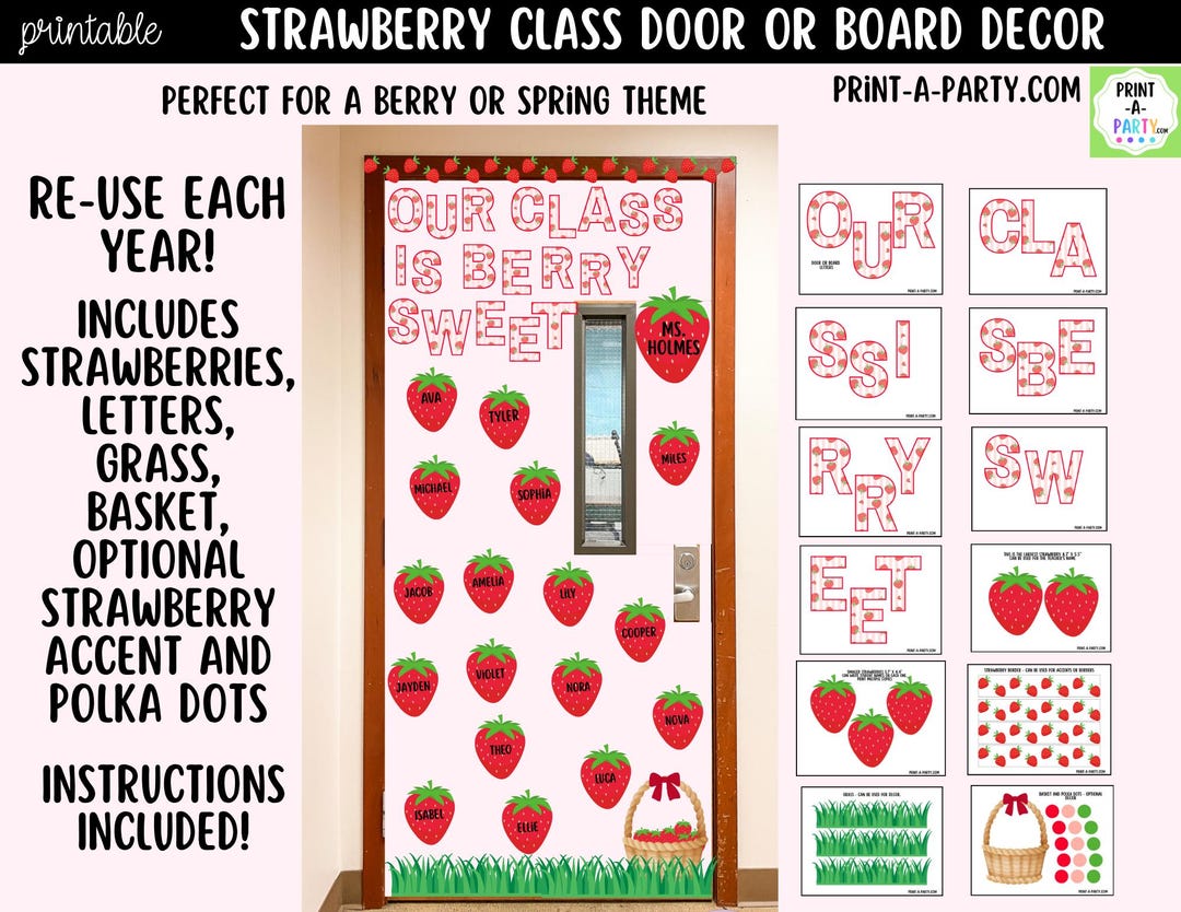 Strawberry Classroom Decor Kit: 