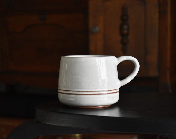 Handmade Pottery Mug: Neutral Palette
